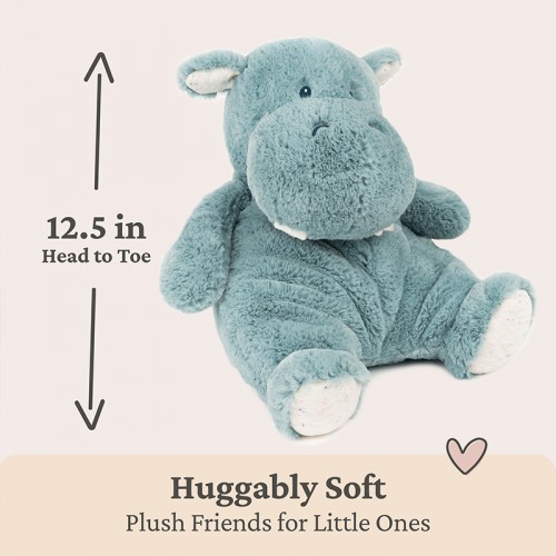 Gund Oh So Snuggly Hippo 12.5" Plush Toy | 0 months+ | Baby Soft Toy | Stuffed Toy
